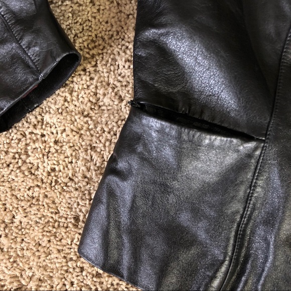 Classy WILSON LEATHER jacket medium with lining women’s black - Picture 2 of 9